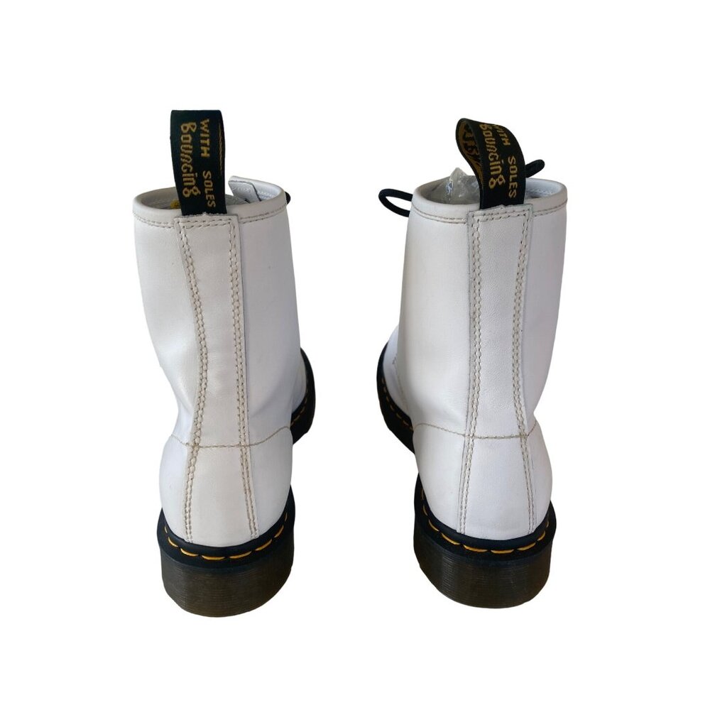 New Dr. Martens W's 10 EU 42 Smooth Leather Lace Up Boots White No box MSRP$170 - Picture 9 of 16